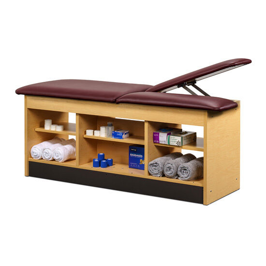 Clinton 98022-58DL Sports Training Table with Flat Top, Open Access Storage & Double Leg Lift