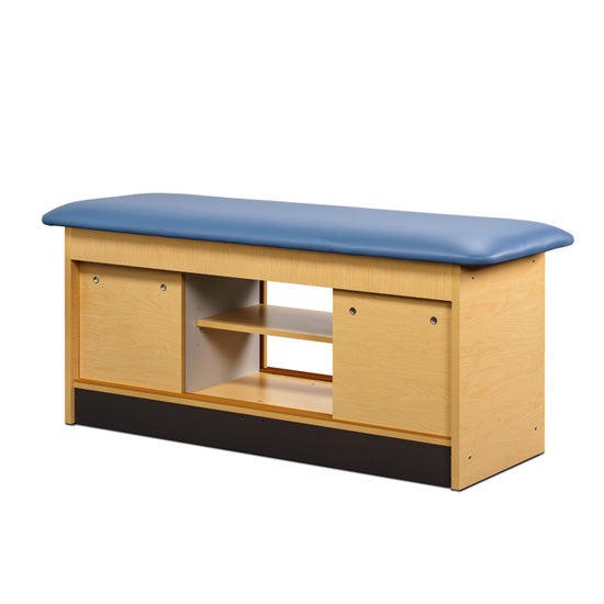 Clinton 98044 Cabinet Table with Sliding Doors & Open Storage