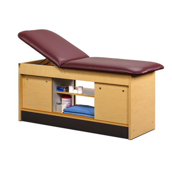 Clinton 98044 Cabinet Table with Sliding Doors & Open Storage