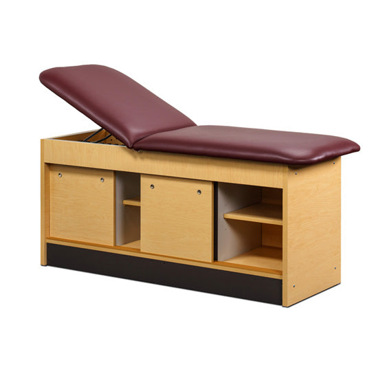 Clinton 98044 Cabinet Table with Sliding Doors & Open Storage