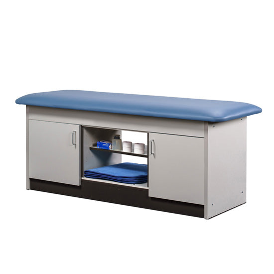 Clinton 98074 Cabinet Table with Center Open Shelf and Closed Door Storage