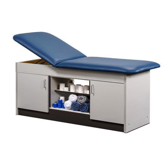 Clinton 98074 Cabinet Table with Center Open Shelf and Closed Door Storage