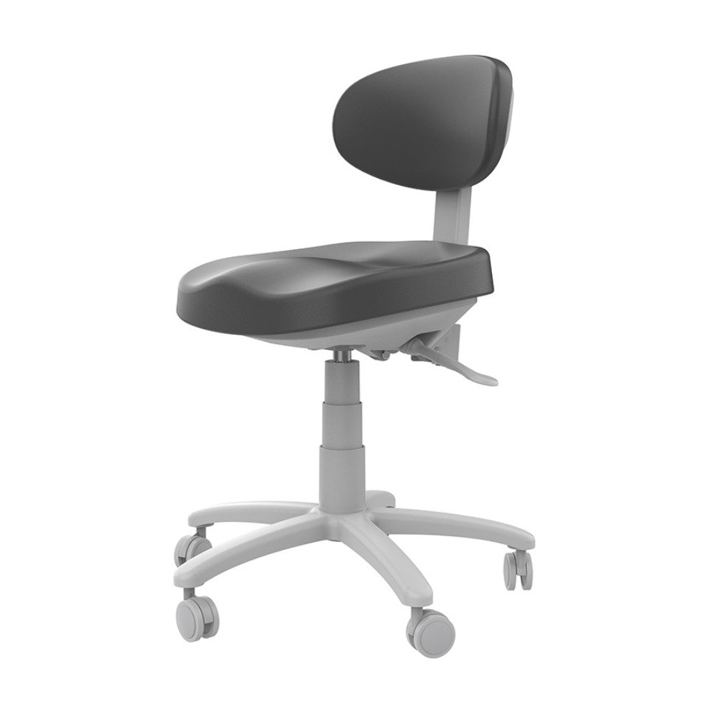 SilverFox 8C01 Adjustable Rolling Spa Stool with Back Support