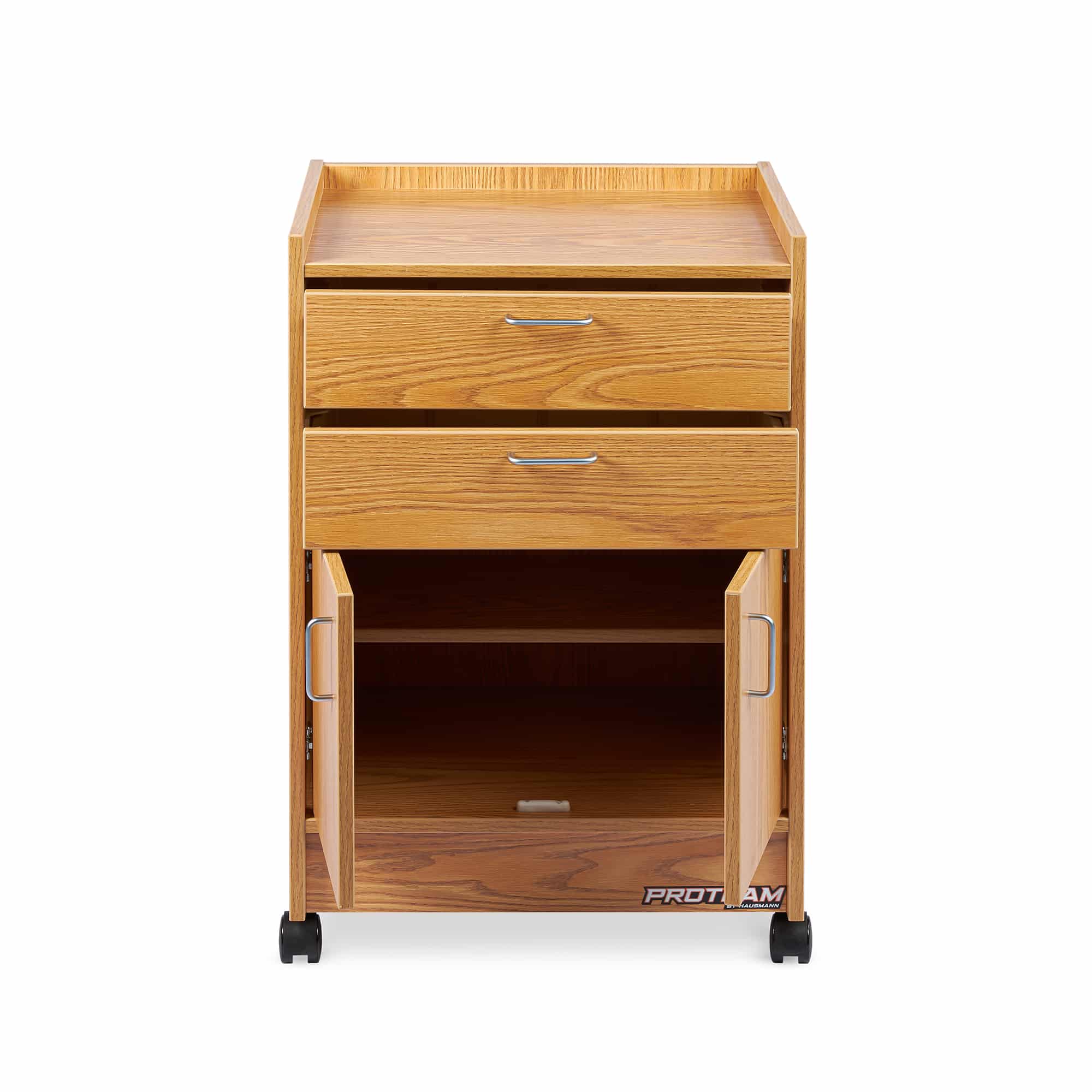 Hausmann Proteam™ 18″x24″ Monster Cart with Double Drawers and Cabinet Storage | QuinceMedical.com