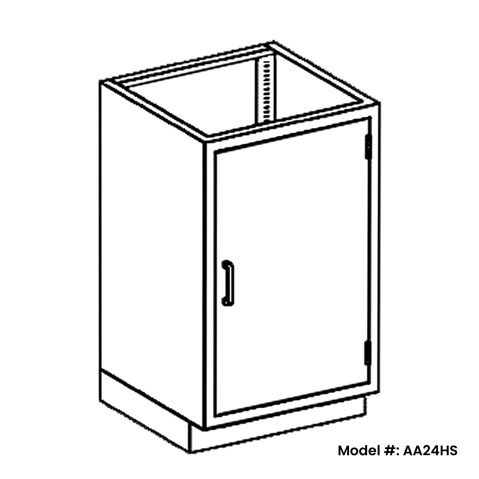 Blickman AA24HS Stainless Steel Base Cabinet with Single Door, 24-1/8"W | QuinceMedical.com
