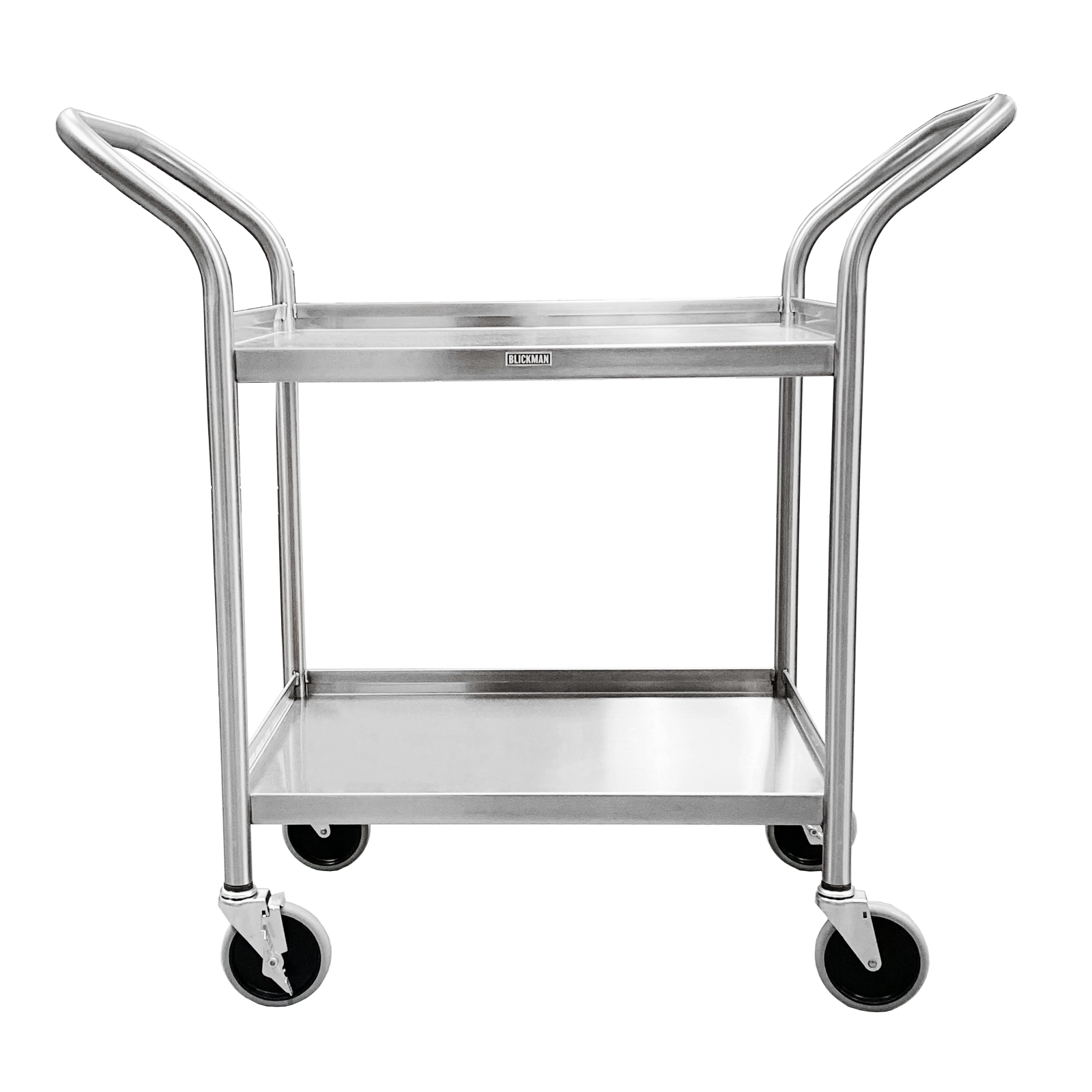 Blickman 7537SS Heavy Duty Stainless Steel Utility Cart, 2 Shelves, 700 lb Capacity | QuinceMedical.com