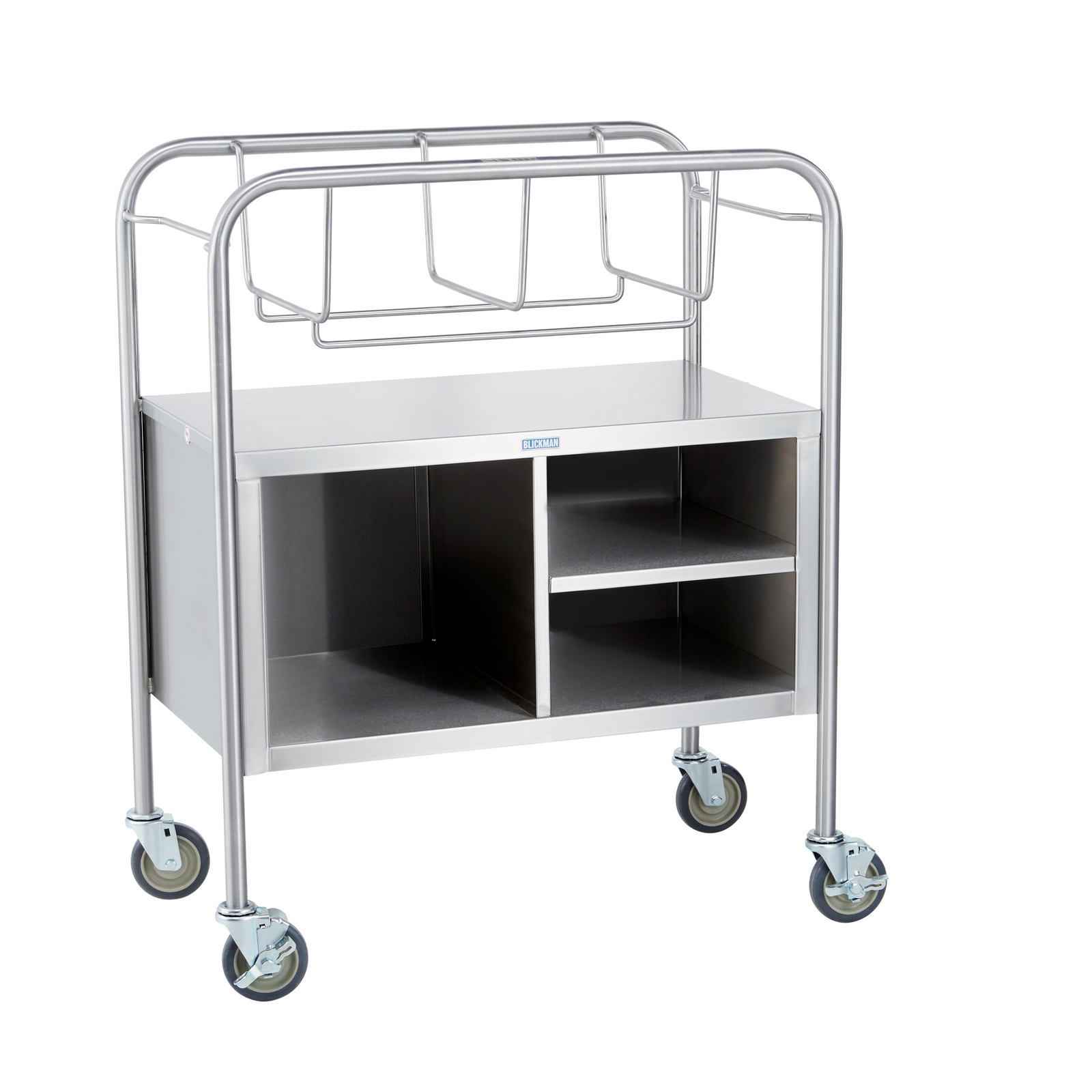Blickman 8049SS Coleman Stainless Steel Bassinet with Open Cabinet, Frame Only | QuinceMedical.com