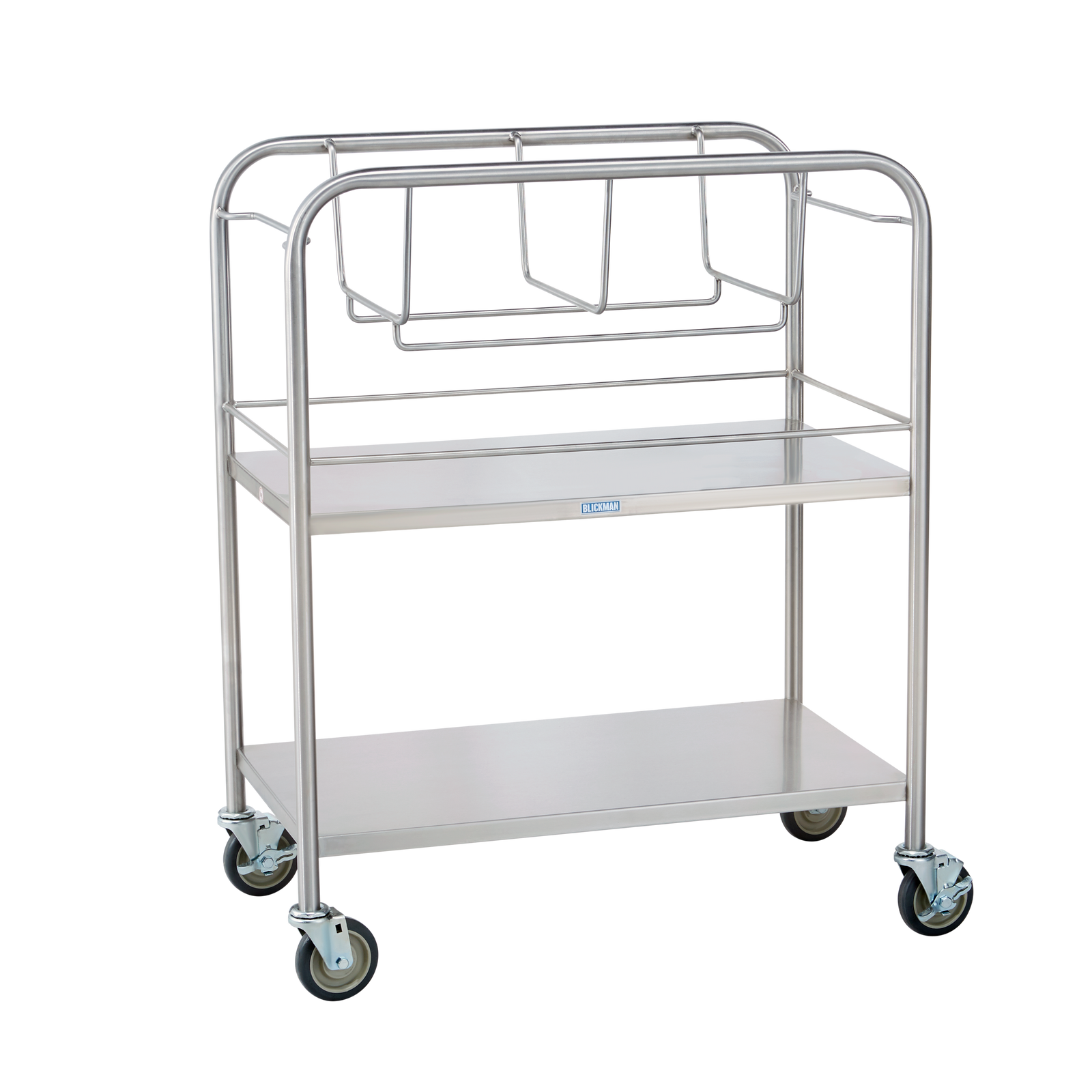 Blickman 8044SS Coleman Stainless Steel Bassinet with 2 Open Shelves, Frame Only | QuinceMedical.com