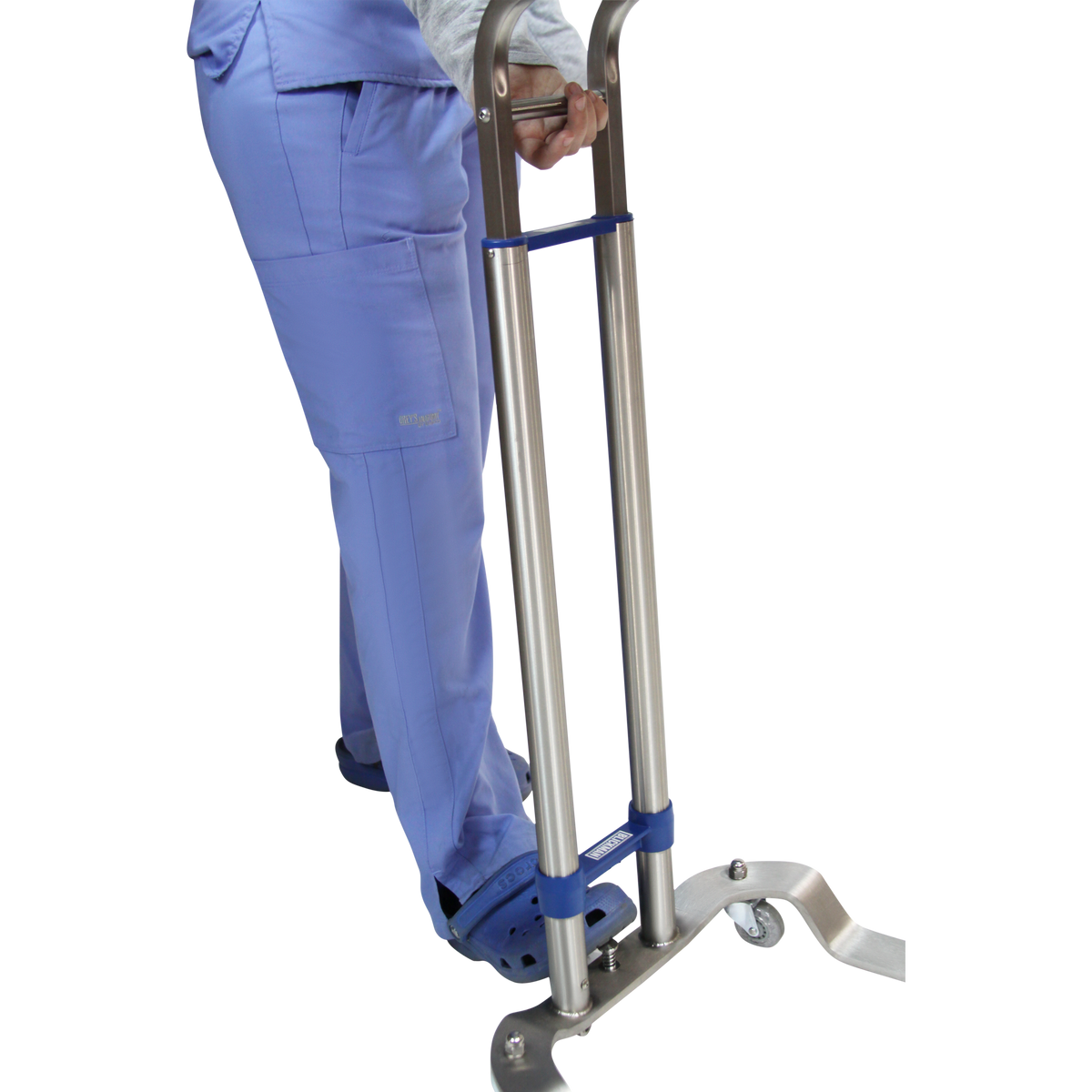 Blickman 8867SS Benjamin Double Post Stainless Steel Mayo Stand, Standard 12-5/8" x 19-1/8" Tray | QuinceMedical.com