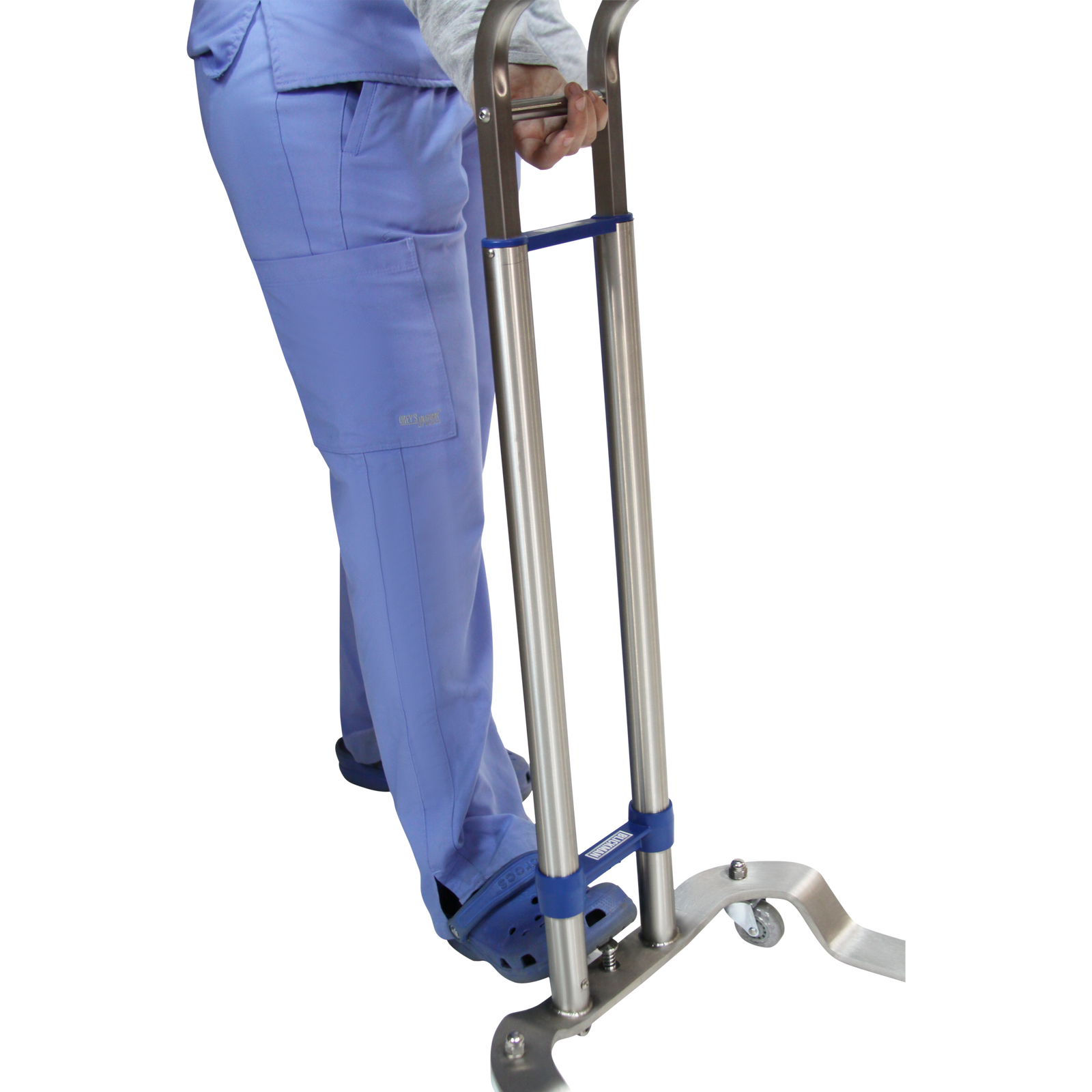 Blickman 8867SS Benjamin Double Post Stainless Steel Mayo Stand, Standard 12-5/8" x 19-1/8" Tray | QuinceMedical.com