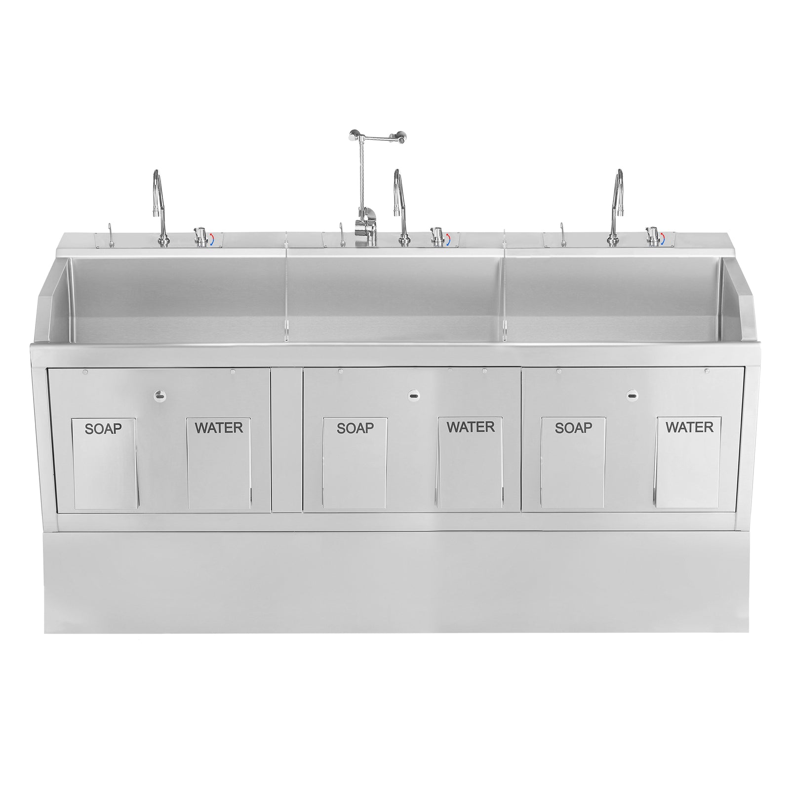 Blickman 9883SSW Lodi Triple Station Surgical Scrub Sink, Wall Mounted | QuinceMedical.com