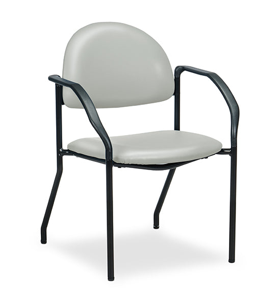 Clinton C-50F F-Series Black Frame Chair with Arms | QuinceMedical.com