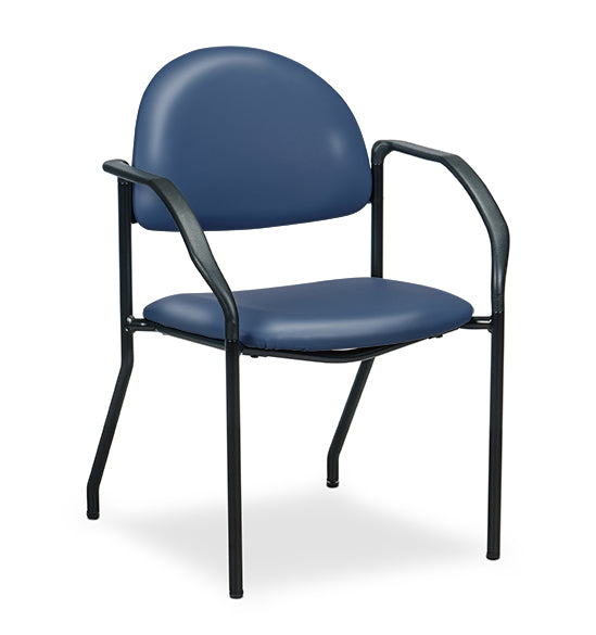Clinton C-50F F-Series Black Frame Chair with Arms | QuinceMedical.com