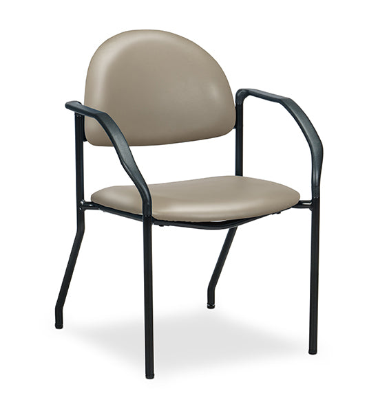 Clinton C-50F F-Series Black Frame Chair with Arms | QuinceMedical.com