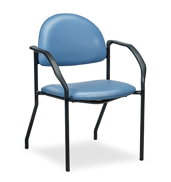 Clinton C-50F F-Series Black Frame Chair with Arms | QuinceMedical.com