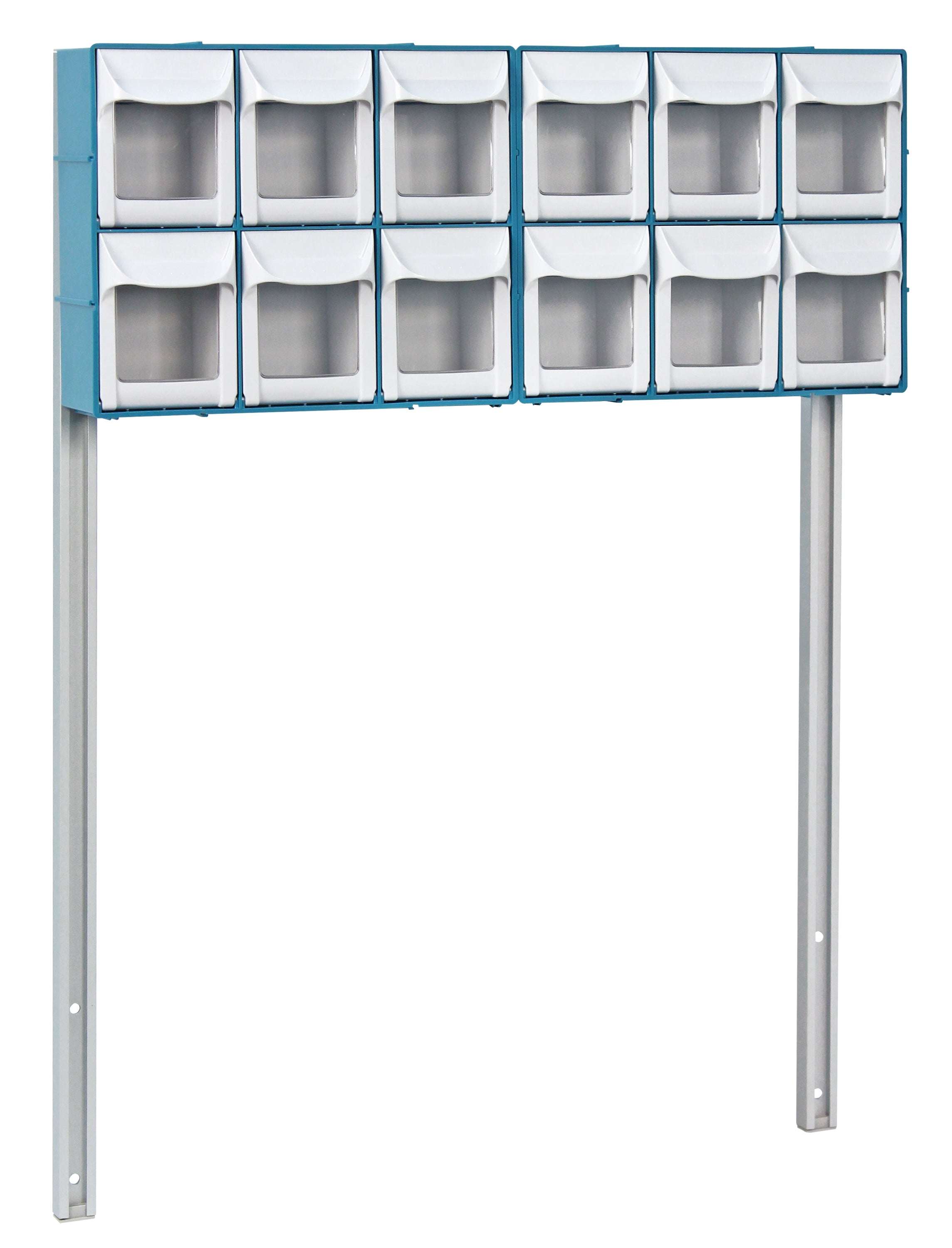 DETECTO Rescue Series Anesthesiology Medical Cart, 5 Blue Drawers