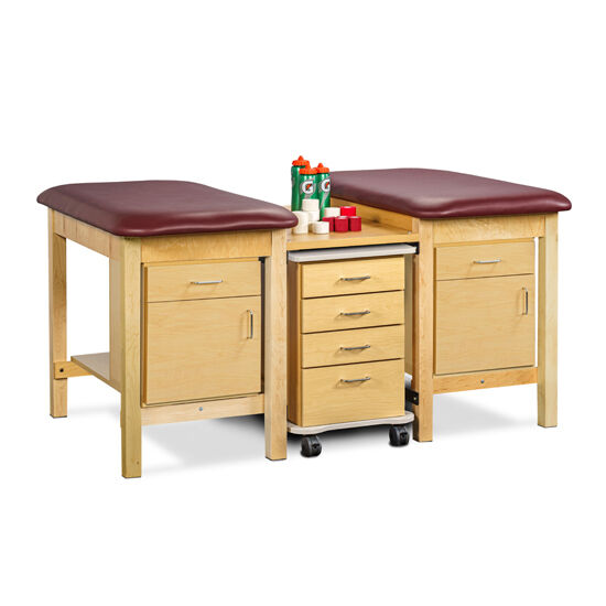Clinton 1787-2 2-Station, Classic, Cart-Mate Taping Table with Door and Drawer Storage Modules