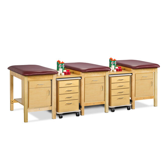 Clinton 1787-3, 1787-4 & 1787-5 Multi-Station, Classic, Cart-Mate Taping Table with Door and Drawer Storage Modules