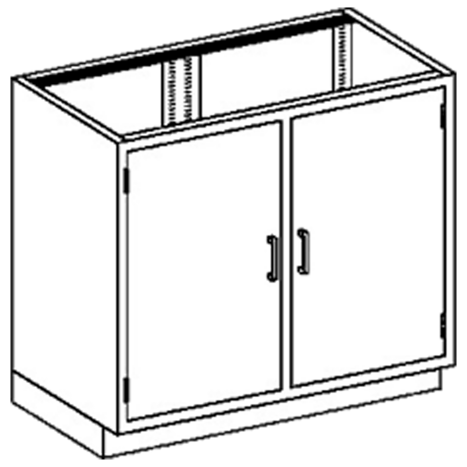 Blickman DA35HS Stainless Steel Base Cabinet with 2 Doors, 35"W | QuinceMedical.com