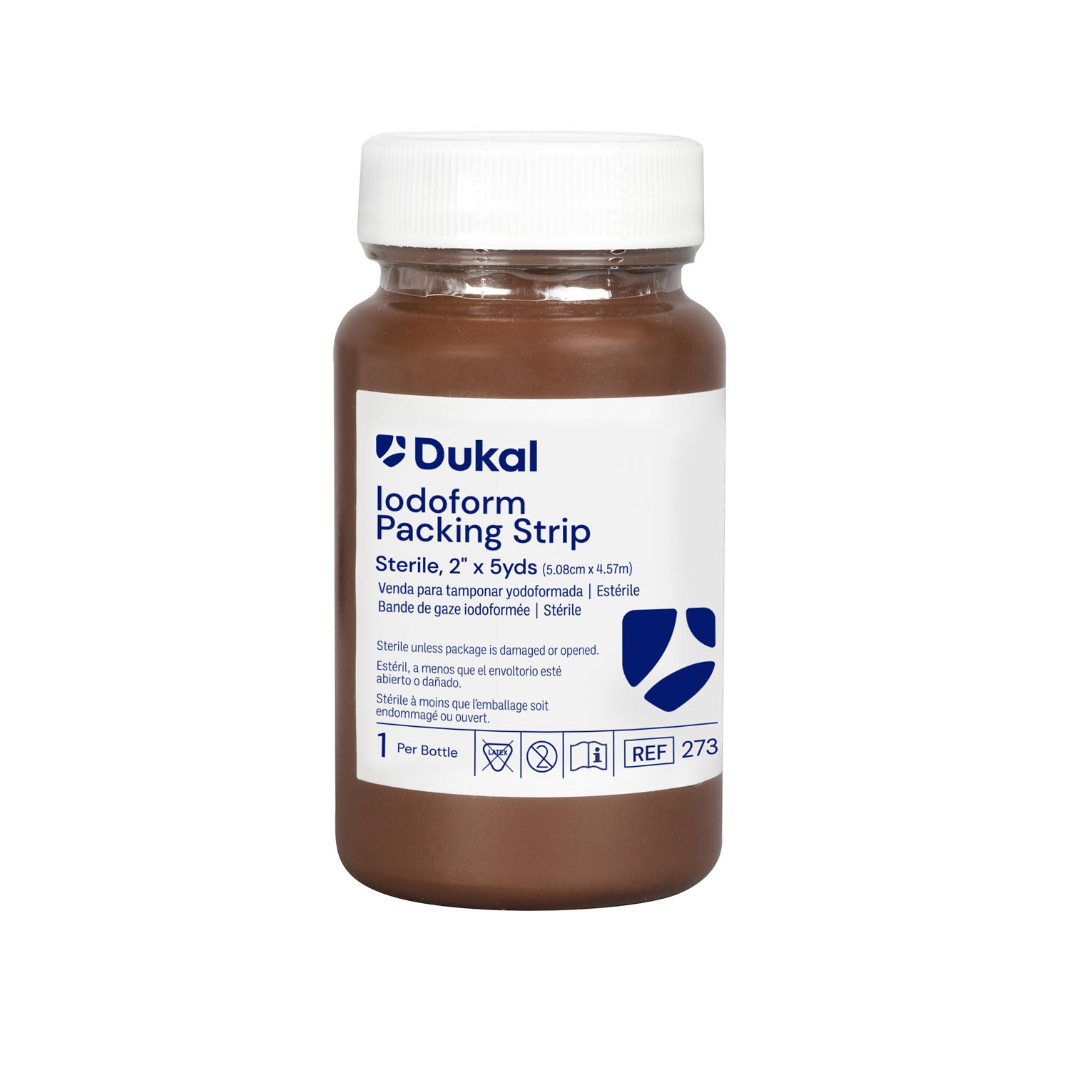 Dukal Iodoform 5% Packing Strips, 2 x 5 yds, Sterile, 1/btl, 12 btl/bx