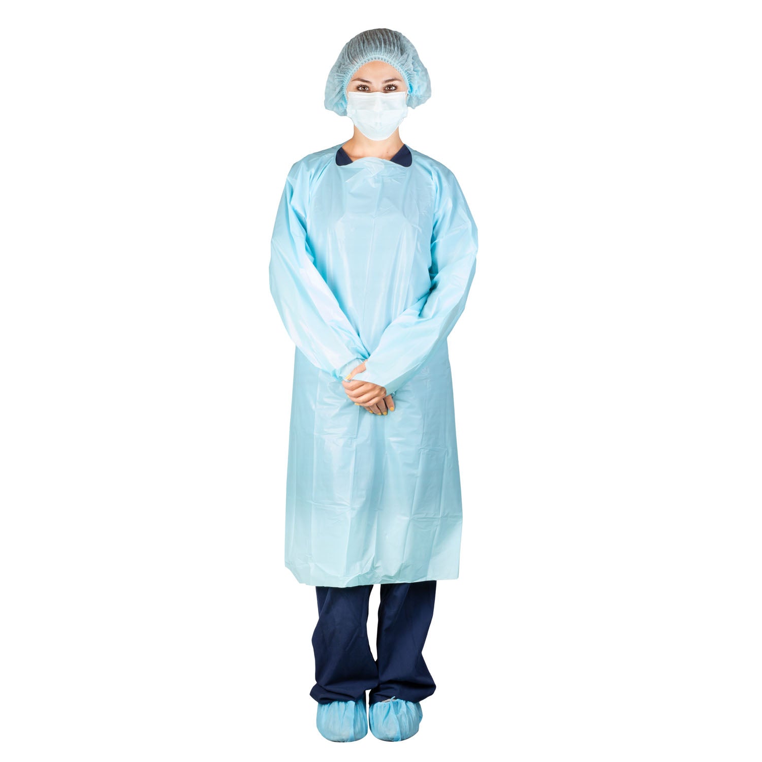 Dukal Protective Cover Gown, X-Large, Blue, 15/bg, 5 bg/cs