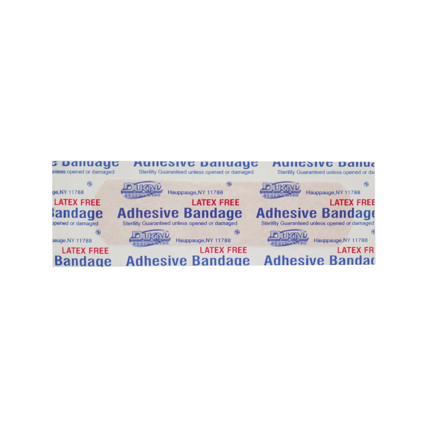 Dukal Adhesive Bandage, Plastic, 3/4 x 3", Sterile, 100/bx, 24 bx/cs