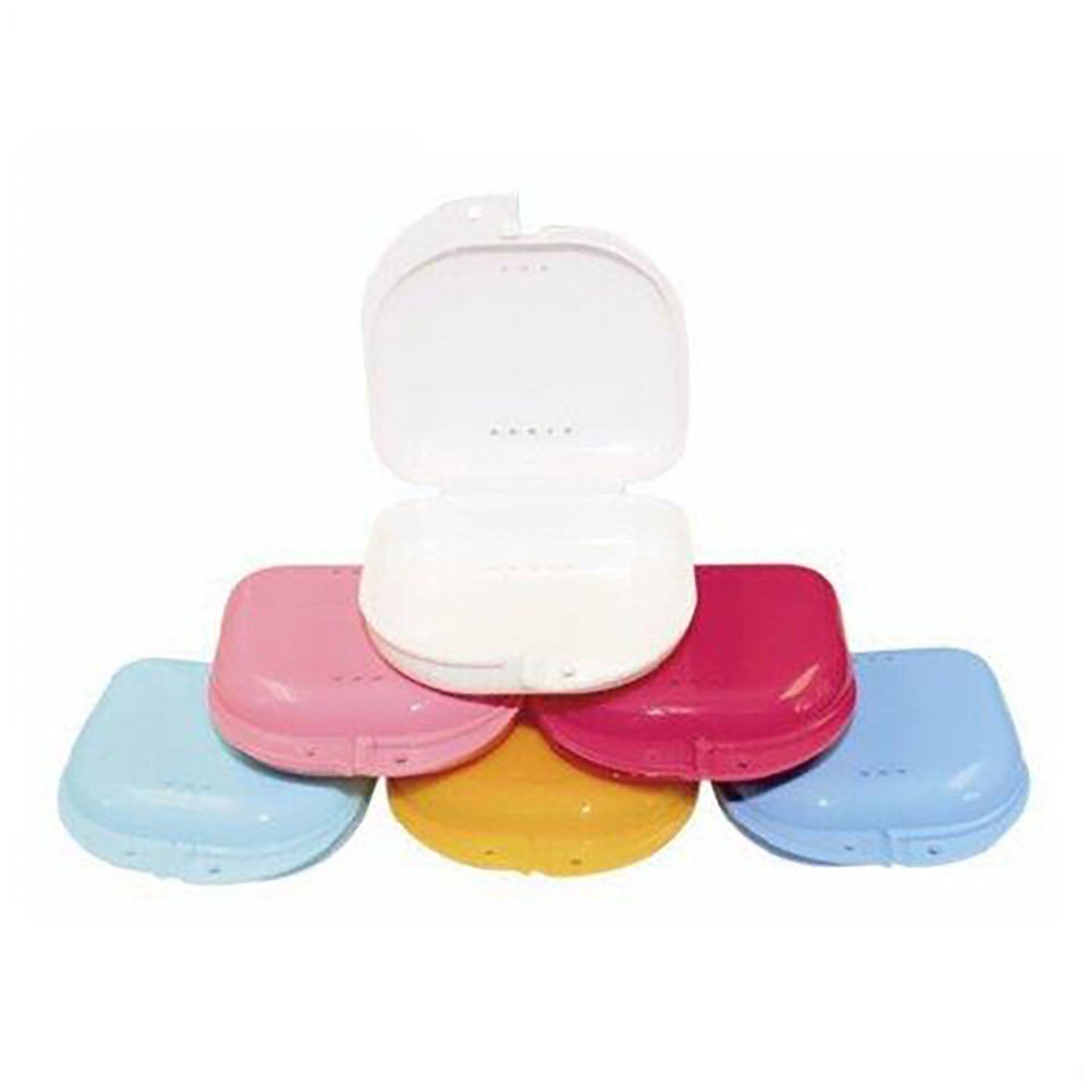 Dukal Retainer Boxes, 3 x 3-1/8" x 1-1/8", Assorted Colors, 12/bg