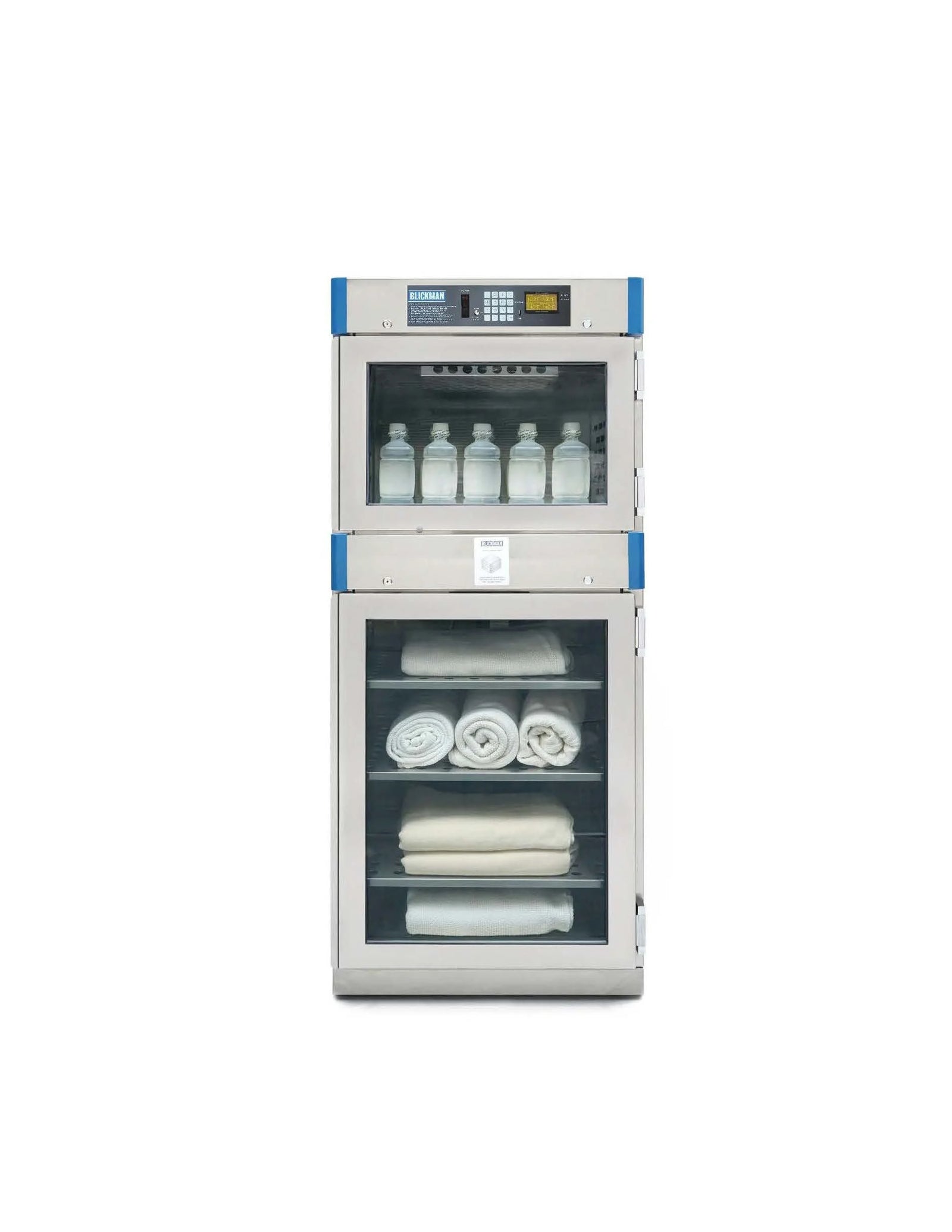 Blickman 7924TG Dual Chamber Blanket and Fluid Warming Cabinet, Glass Doors, Digital Control | QuinceMedical.com