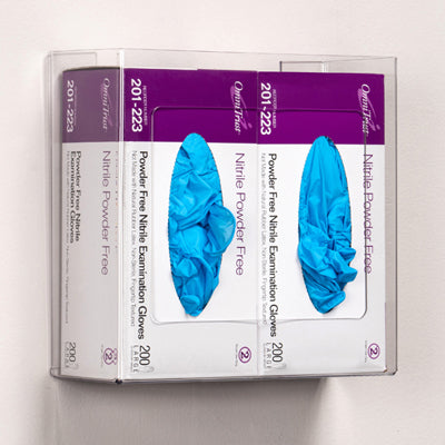 Clinton GP-4020 Double, Clear PETG, Glove Box Holder | QuinceMedical.com