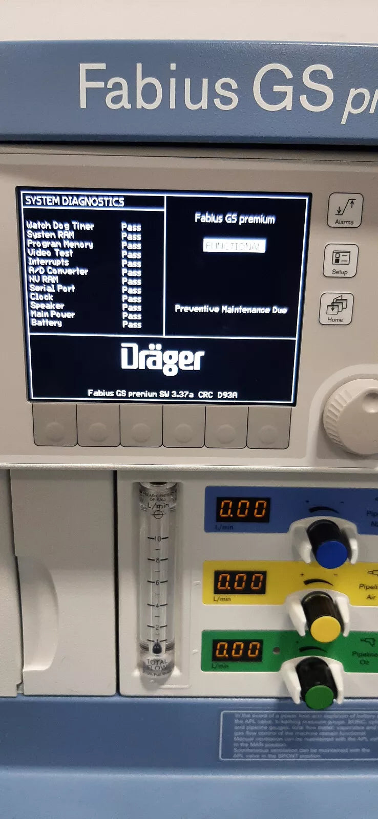 Drager Fabius GS Premium Anesthesia Machine