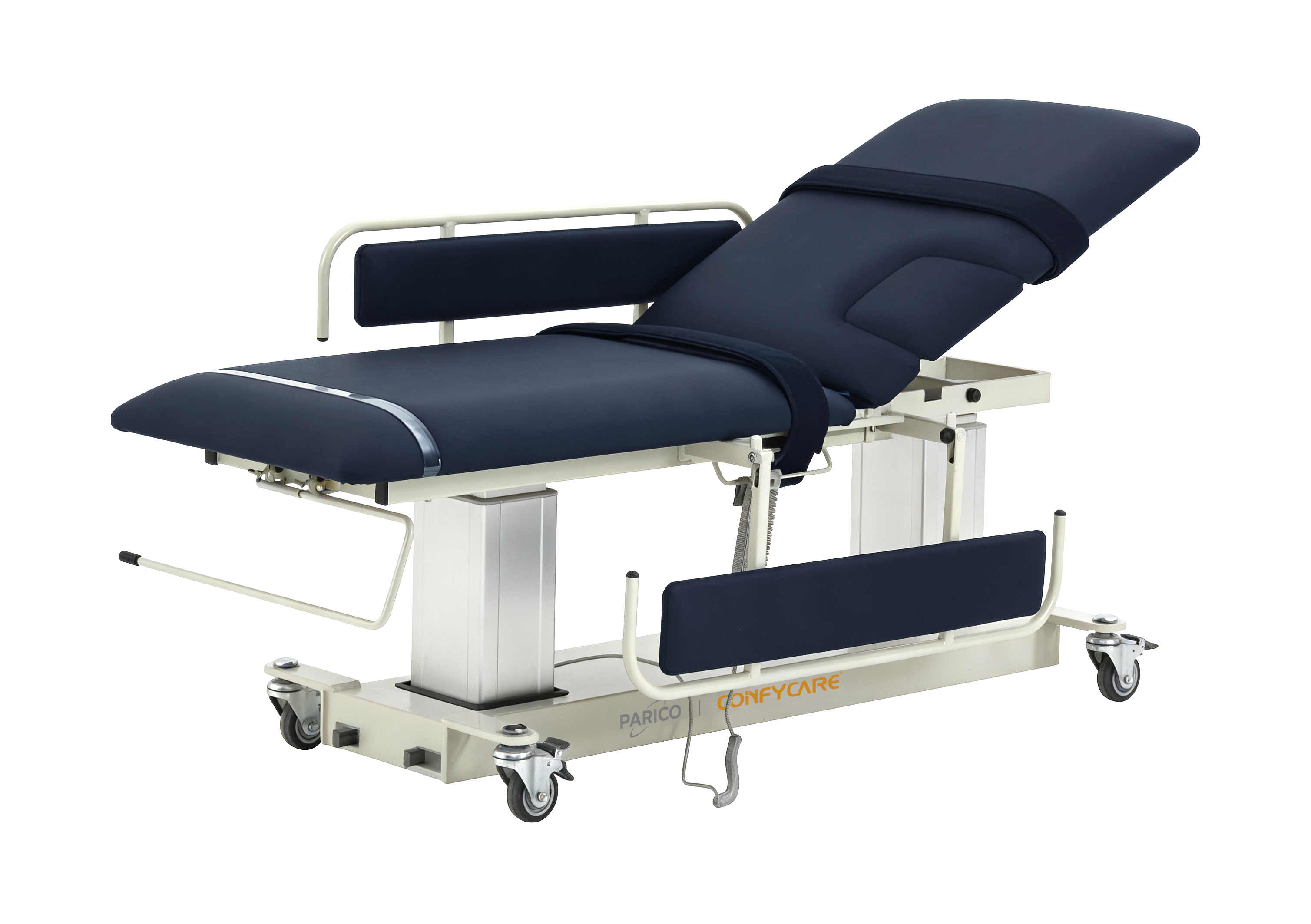 PARICO-Coinfycare Multi-Use Imaging Power Table with Safety Side Rail & Strap – 2 Section ELT200SD