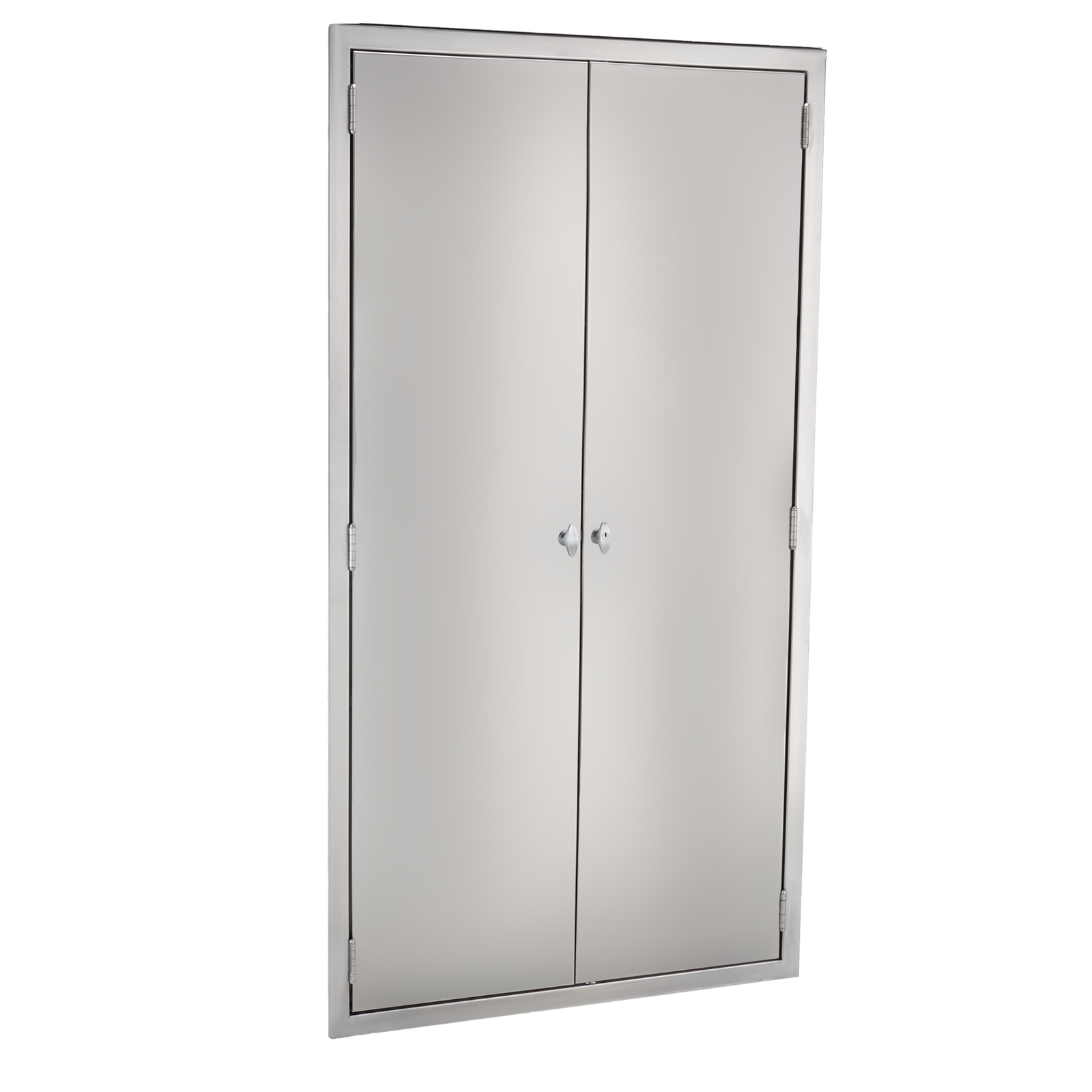 Blickman ES47 Recessed Stainless Steel Paul Supply Cabinet with Glass Doors, 47"W | QuinceMedical.com