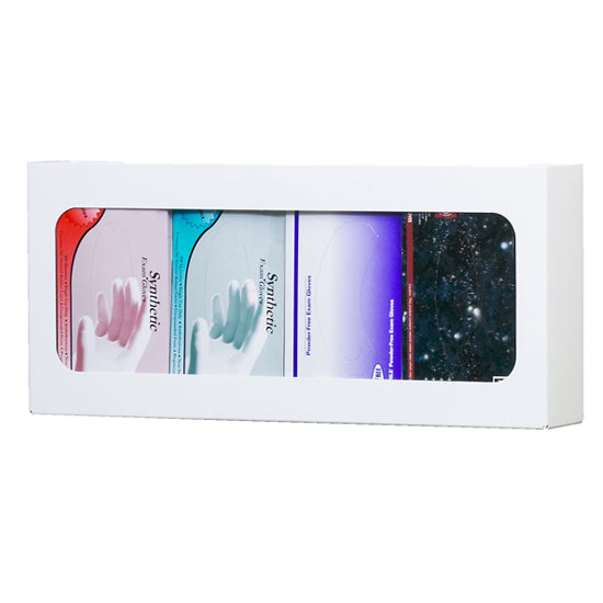 Clinton GW-2040 Quad White Steel Glove Box Holder | QuinceMedical.com