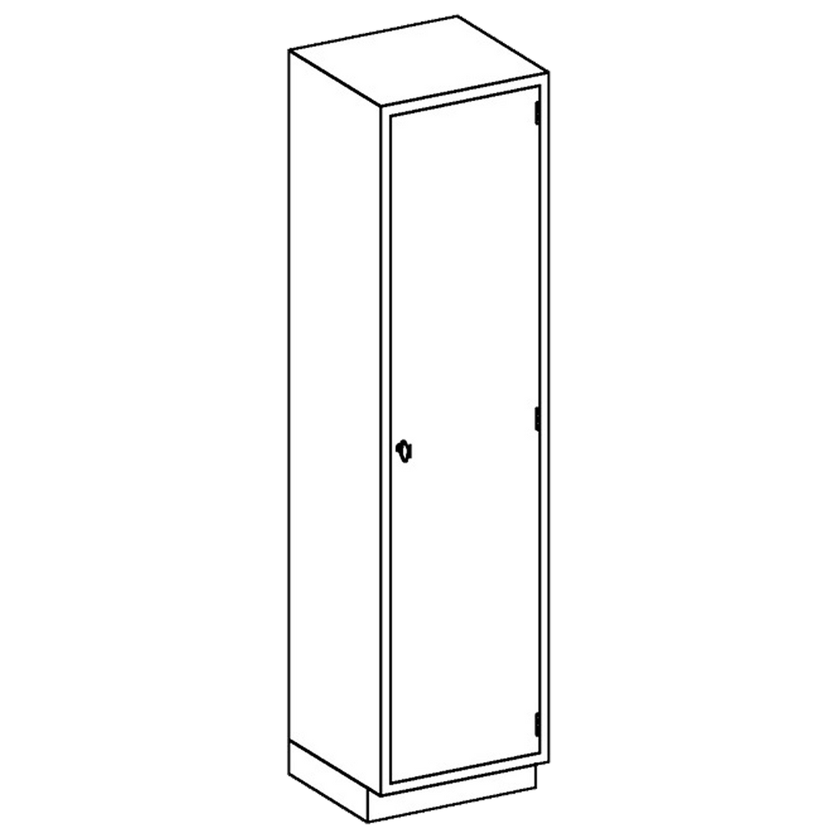Blickman H24HAS Stainless Steel High Cabinet with Single Solid Door, 24-3/4"W x 84"H | QuinceMedical.com