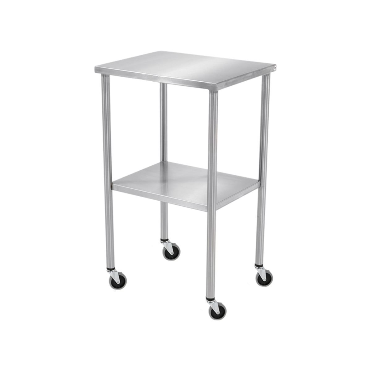 Blickman 7829SS Howard Stainless Steel Instrument Table with Lower Shelf, 30"W x 16"D | QuinceMedical.com