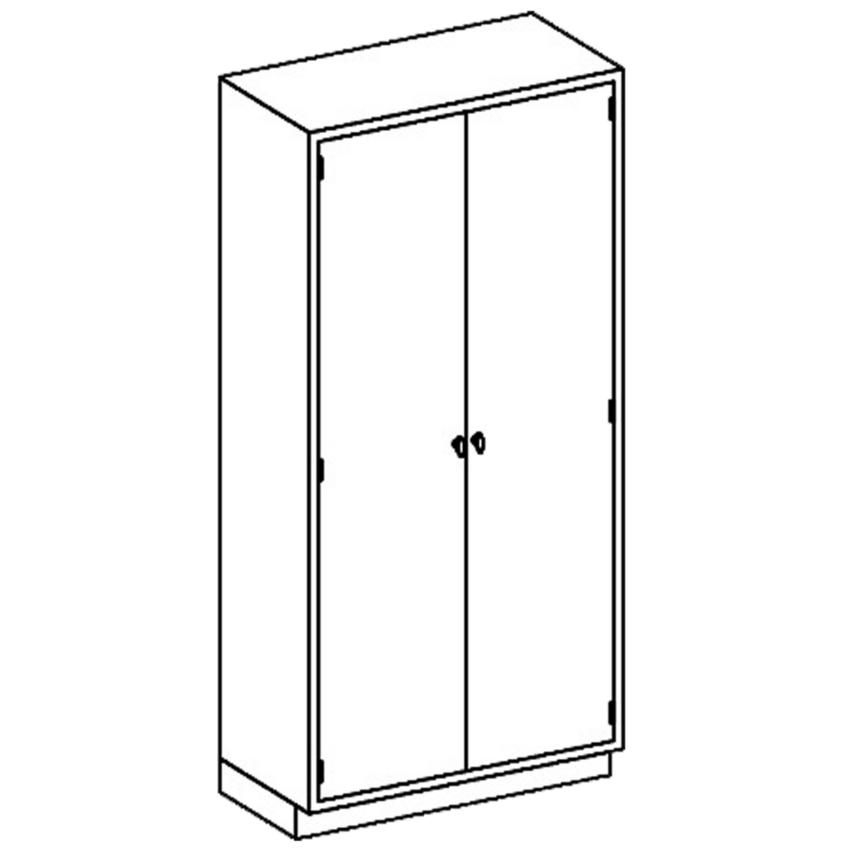 Blickman I35HAS Stainless Steel High Cabinet with 2 Solid Swinging Doors, 35"W x 84"H | QuinceMedical.com