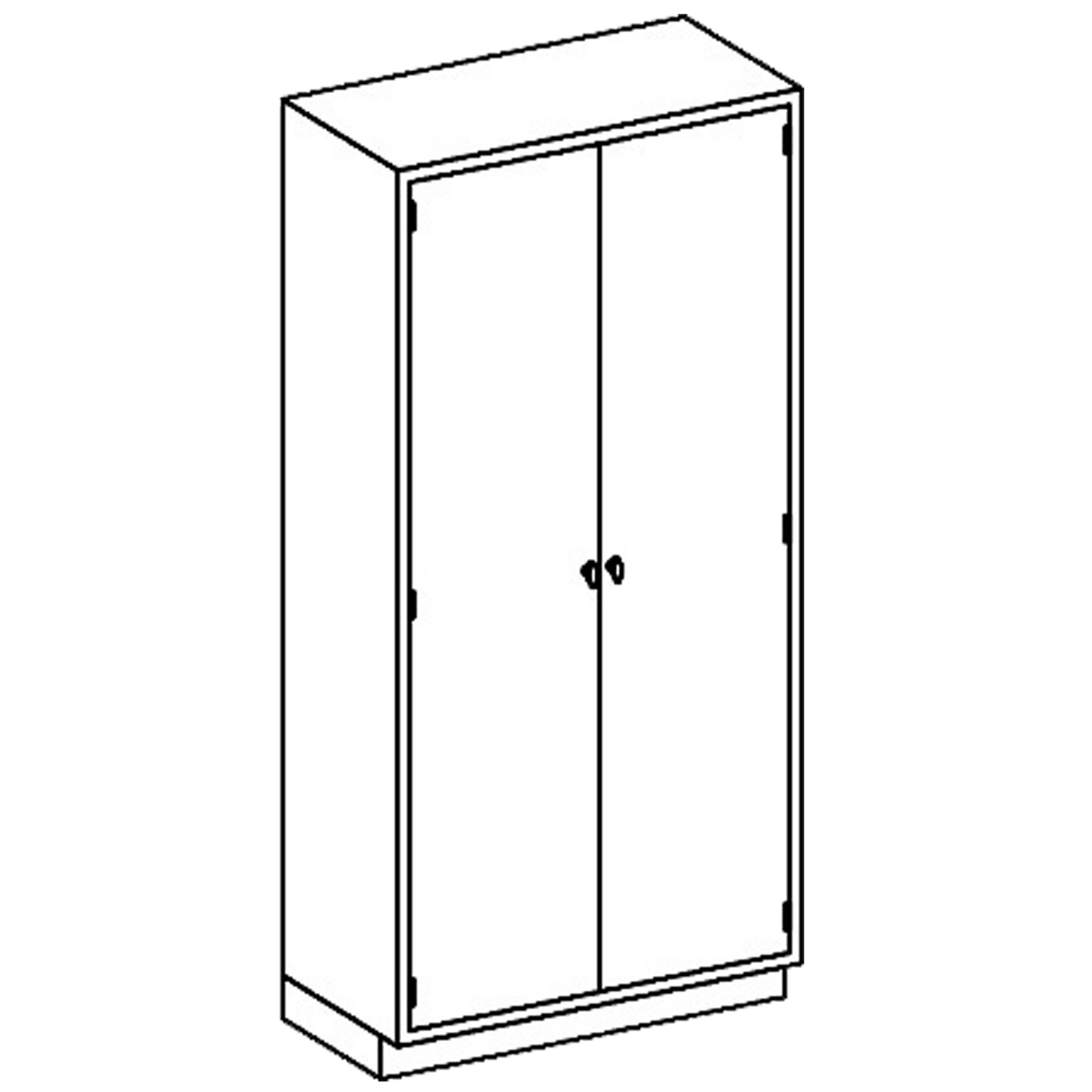 Blickman I35HAS Stainless Steel High Cabinet with 2 Solid Swinging Doors, 35"W x 84"H | QuinceMedical.com