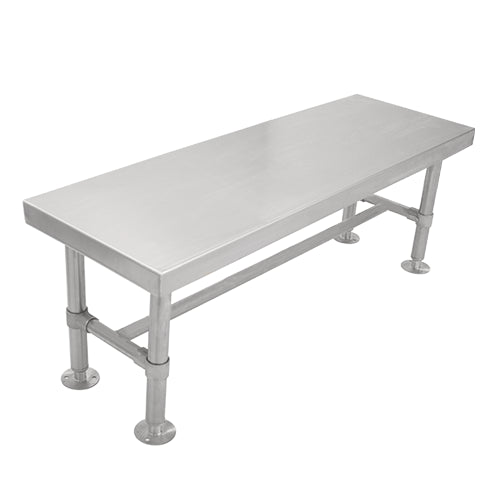 Blickman 4000SS Knockdown Stainless Steel Gowning Bench, 48"W x 16"D x 18"H | QuinceMedical.com