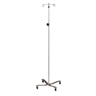 Clinton IVS-312 Stainless Steel IV Pole with 4-Hook Top | QuinceMedical.com
