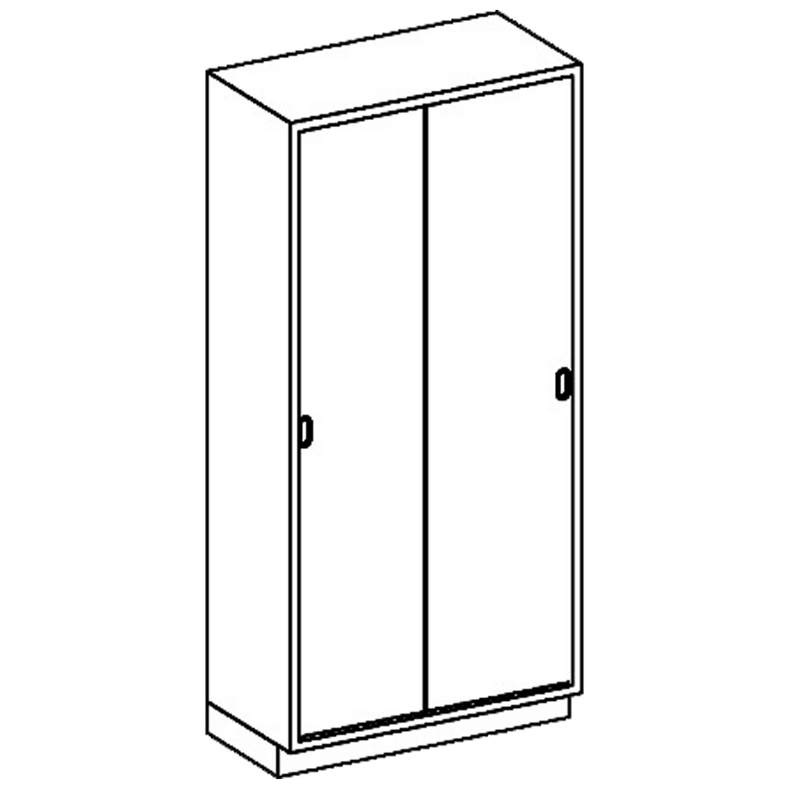Blickman J35HAS Stainless Steel High Cabinet with 2 Solid Sliding Doors, 35"W x 84"H | QuinceMedical.com
