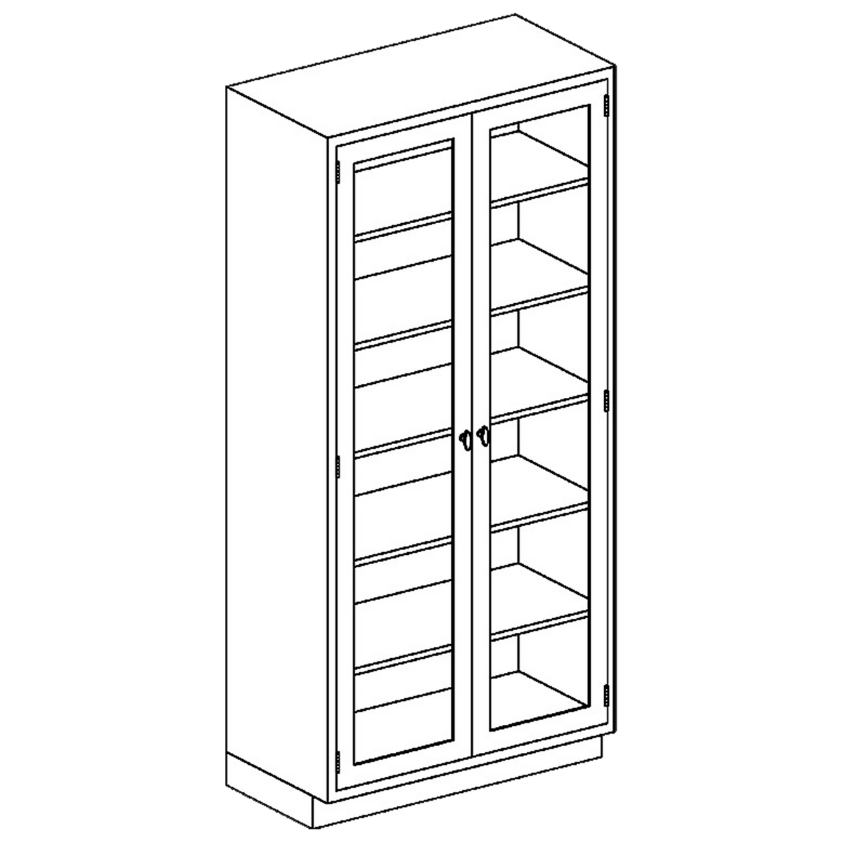 Blickman L35HAS Stainless Steel High Cabinet with 2 Glass Swinging Doors, 35"W x 84"H | QuinceMedical.com