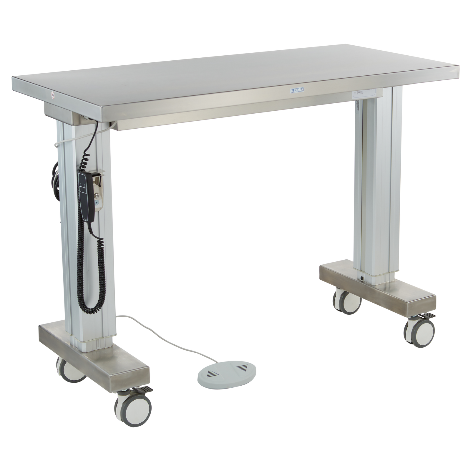 Blickman 7902SS-M Liberty Motorized Height-Adjustable Stainless Steel Instrument Table, 41"W x 46"D | QuinceMedical.com
