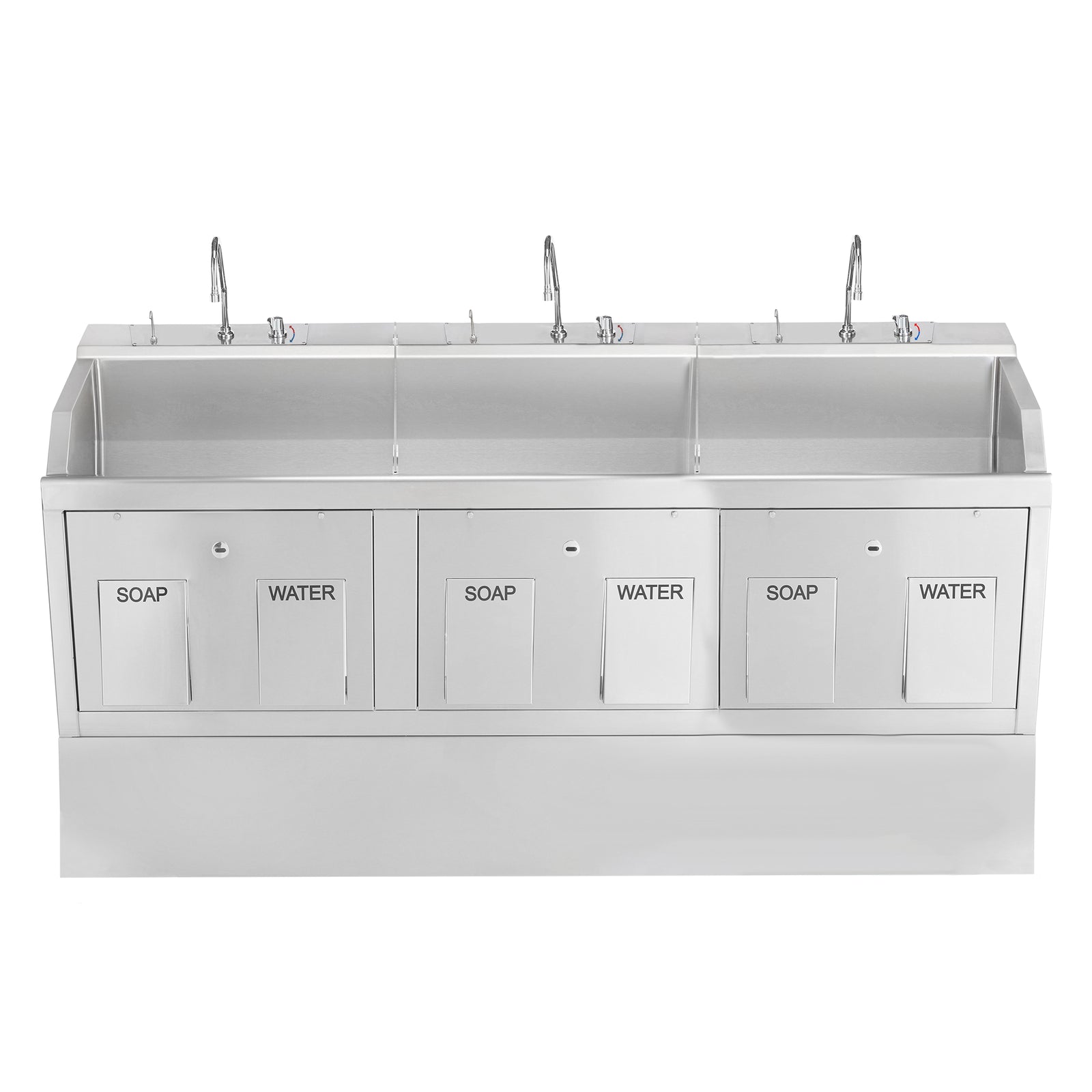 Blickman 9883SSW Lodi Triple Station Surgical Scrub Sink, Wall Mounted | QuinceMedical.com