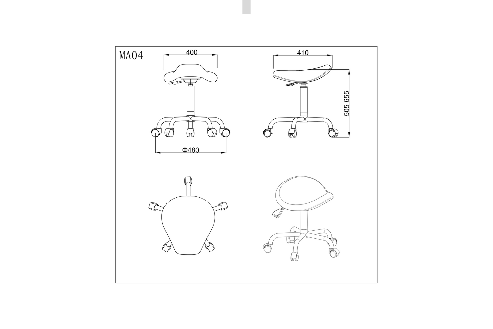 Professional Round Medical Exam Stool with Pneumatic Height Adjustment | Quince Medical