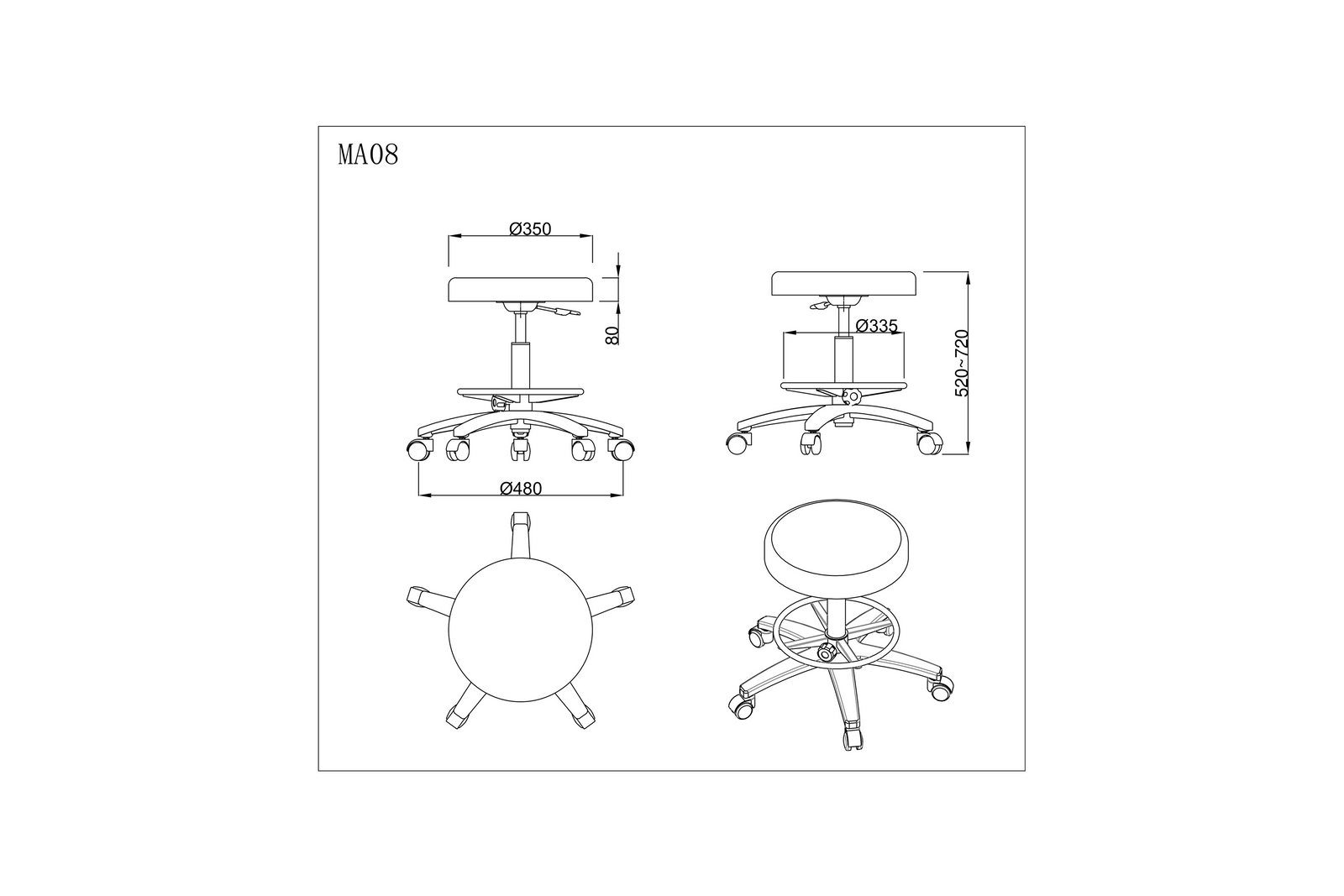 PARICO Coinfycare Saddle Stool with Footrest