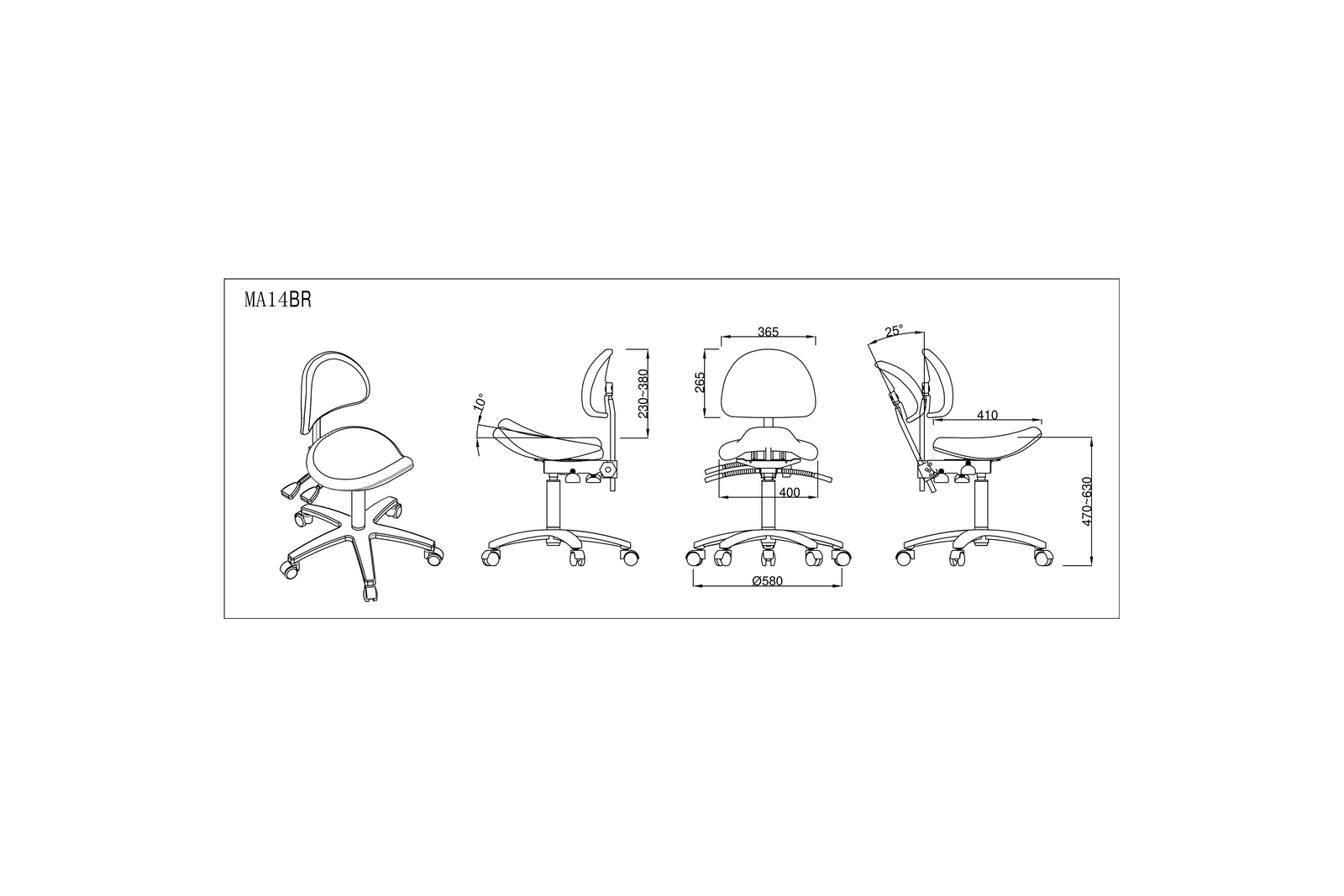PARICO Coinfycare Saddle Stool with Backrest
