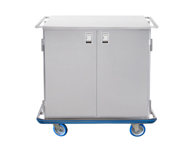 Blickman CCC2-19 Multipurpose Surgical Case Cart, Stainless Steel Doors, 42"W x 29"D | QuinceMedical.com