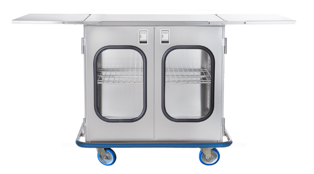 Blickman CCC2E-19G Multipurpose Surgical Case Cart, Glass Doors with Extension Shelves | QuinceMedical.com