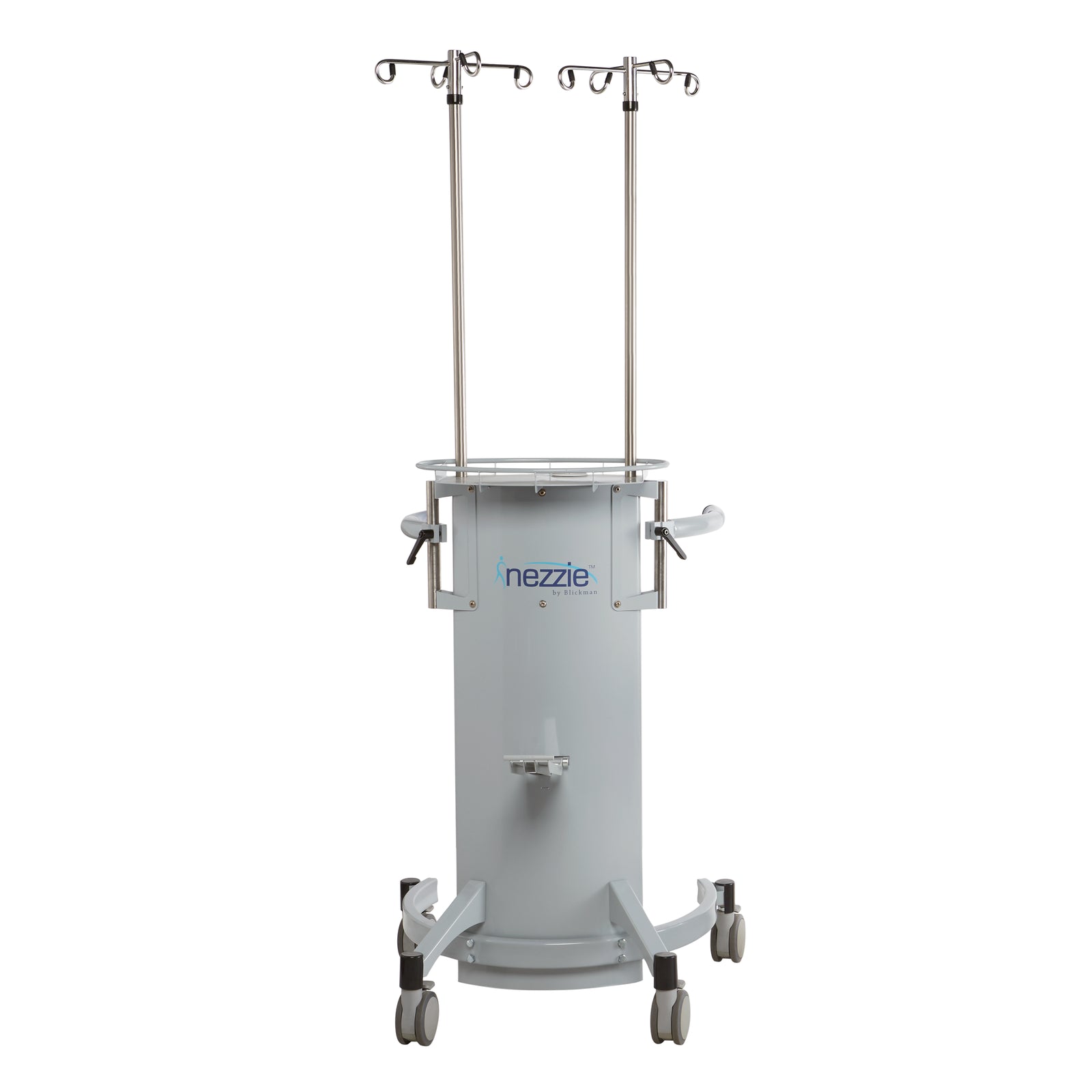 Blickman NZ9000 Nezzie Ambulation Device, Adult Mobile IV Pole & Walker with Oxygen Tank Support | QuinceMedical.com