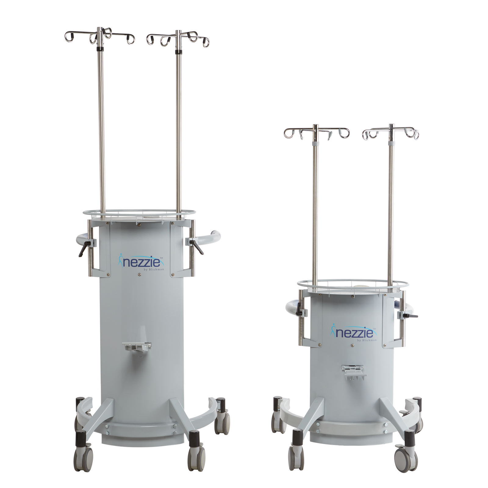 Blickman NZ9000 Nezzie Ambulation Device, Adult Mobile IV Pole & Walker with Oxygen Tank Support | QuinceMedical.com